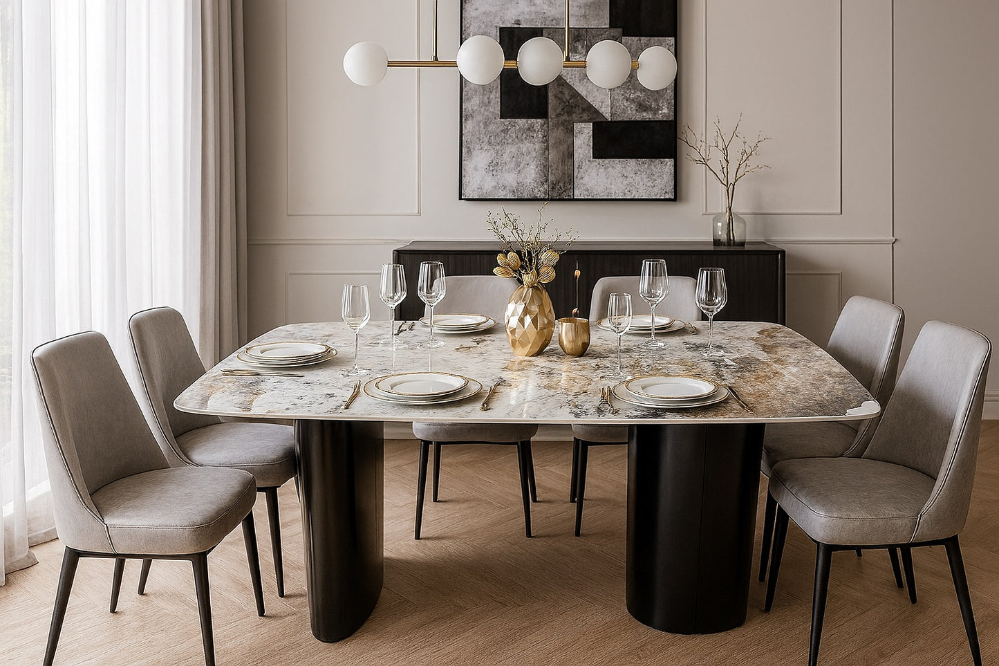 1.6m Milan Dining Table – Sintered Stone