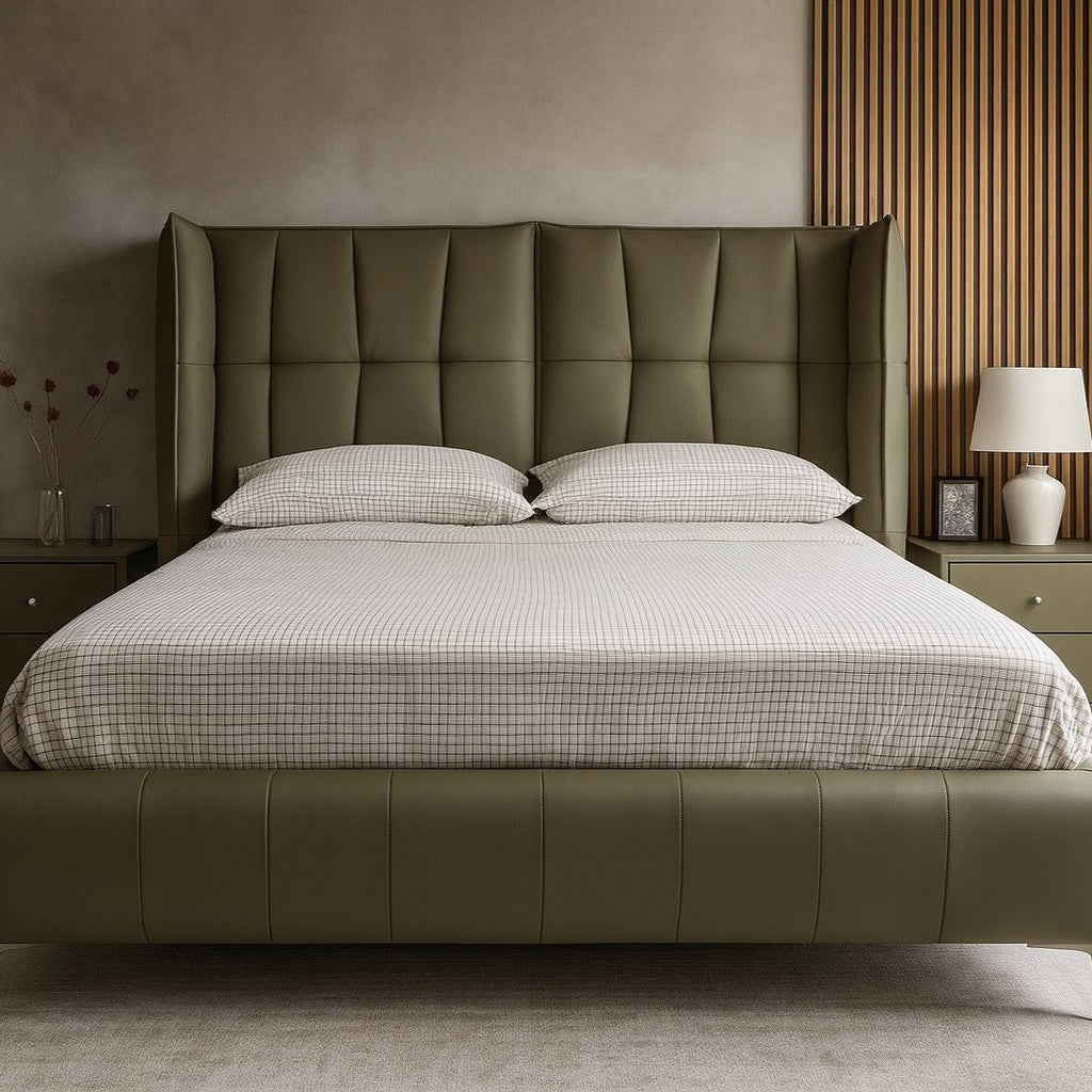 The Olive Wingback Bed