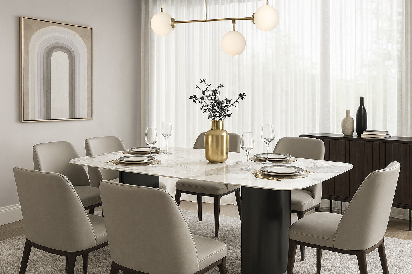 1.6m Milan Dining Table – Sintered Stone