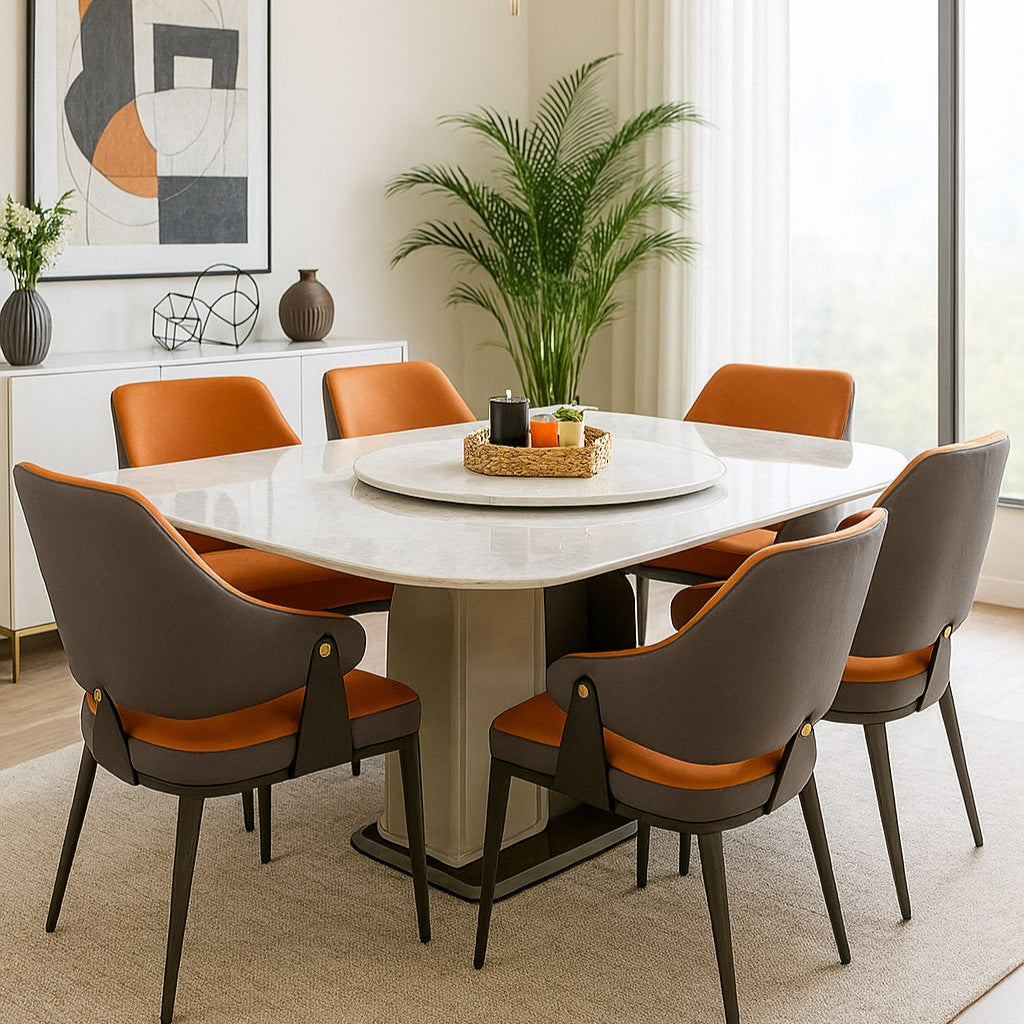1.55m Extendable Dining Table – Microcrystalline Stone