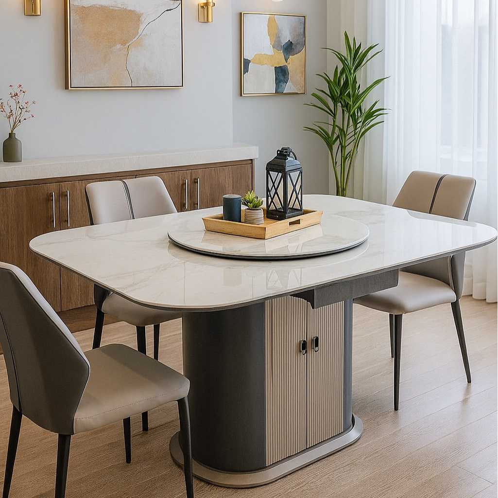 1.55m Extendable Dining Table – Sintered Stone