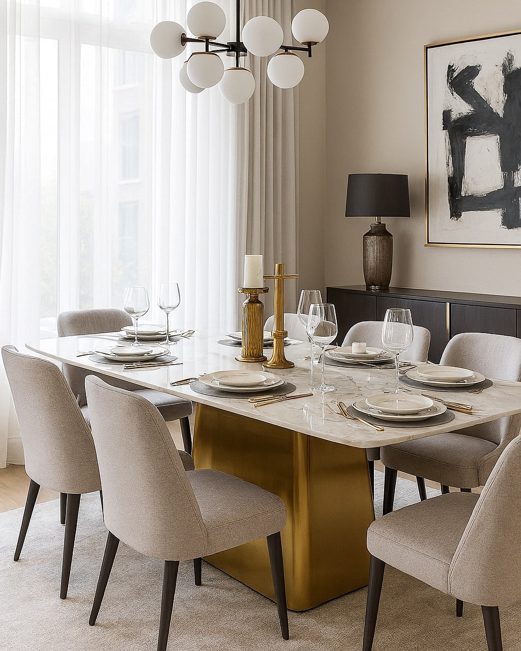 1.6m Luna Dining Table – Sintered Stone