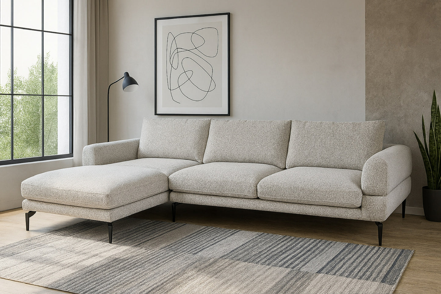 Bouclé Sectional Sofa