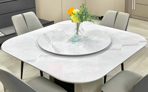 1.55m Extendable Dining Table – Microcrystalline Stone