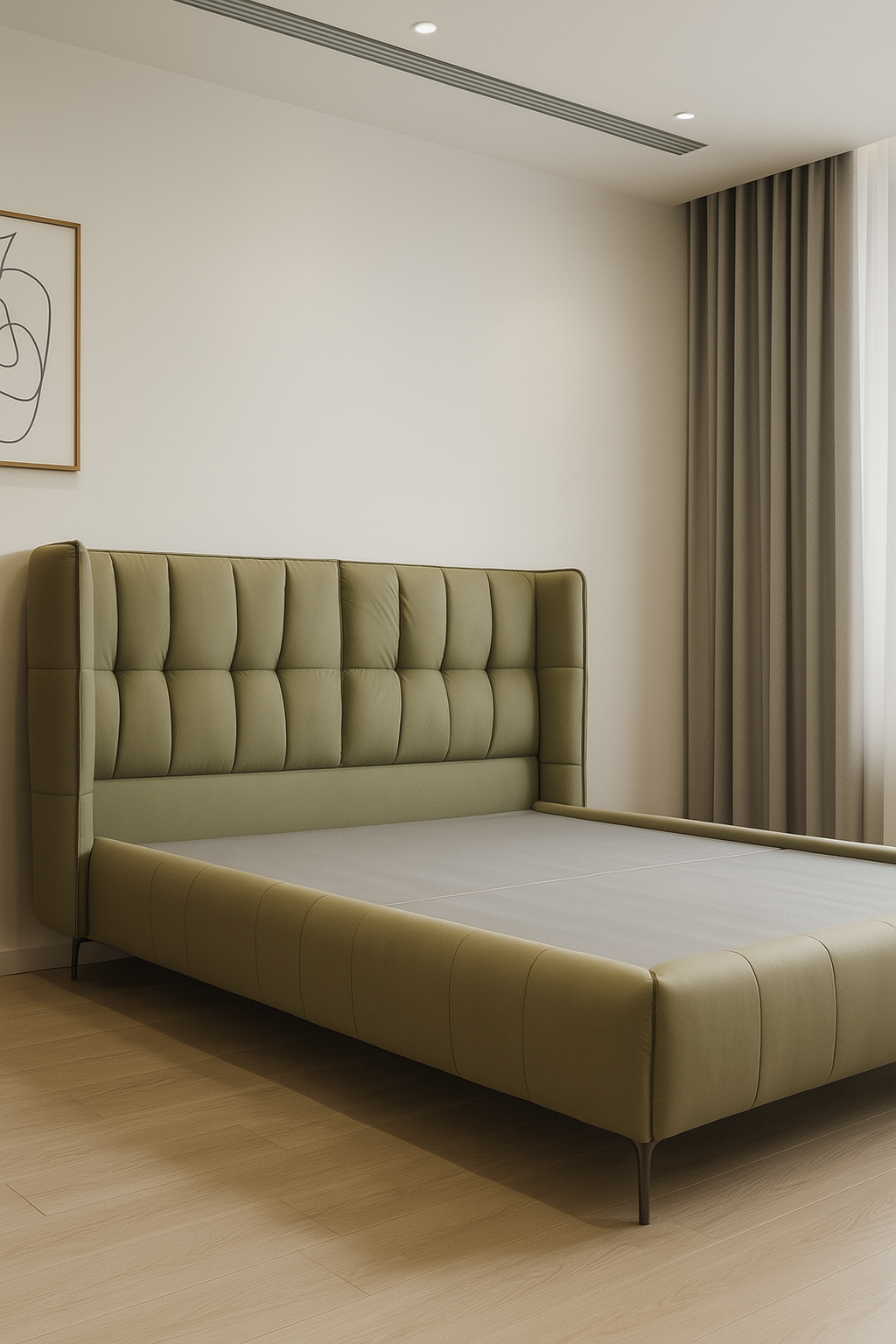 The Olive Wingback Bed