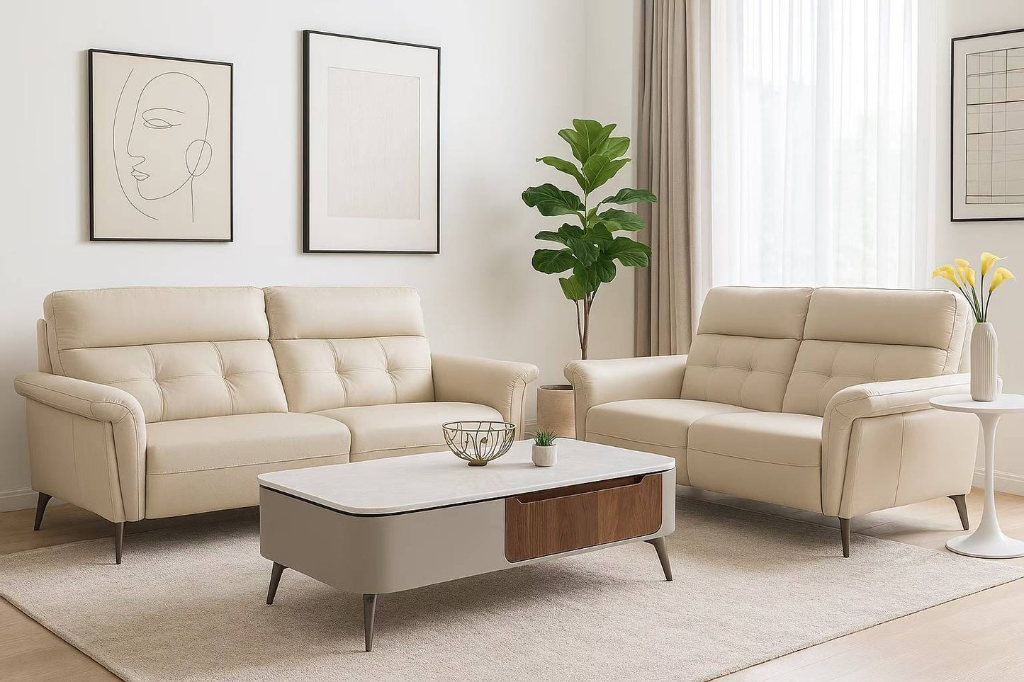 Sora Leather Sofa Collection