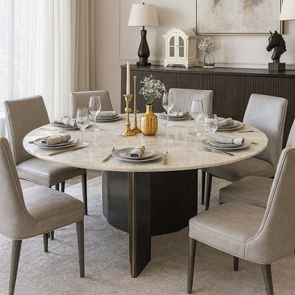 1.5m DIA Round Dining Table - Onyx Stone