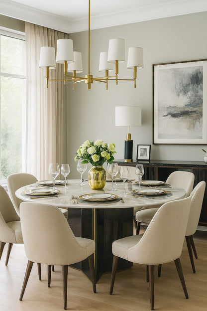 1.5m DIA Round Dining Table - Onyx Stone
