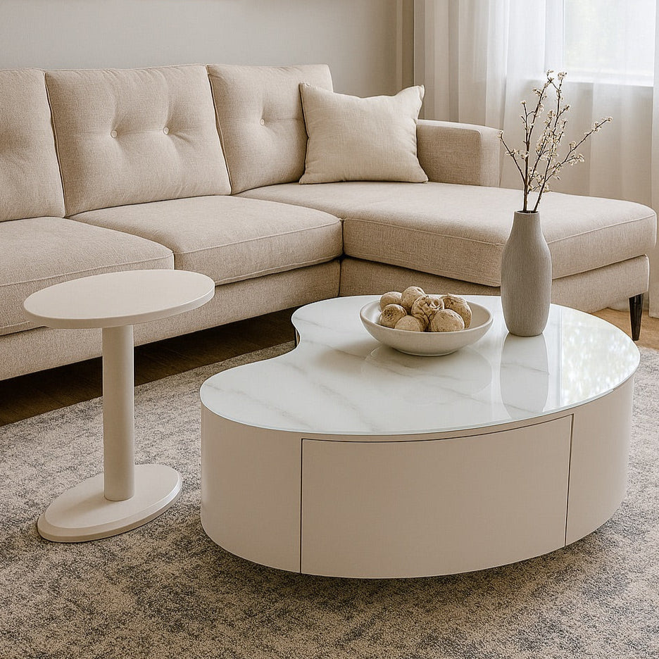 2pc Heart Shaped Coffee Table