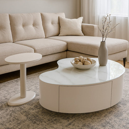 2pc Heart Shaped Coffee Table