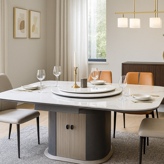 1.55m Extendable Dining Table – Sintered Stone