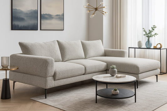 Bouclé Sectional Sofa