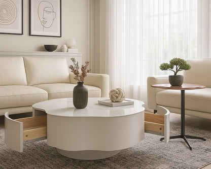 2pc Floral Swivel Coffee Table