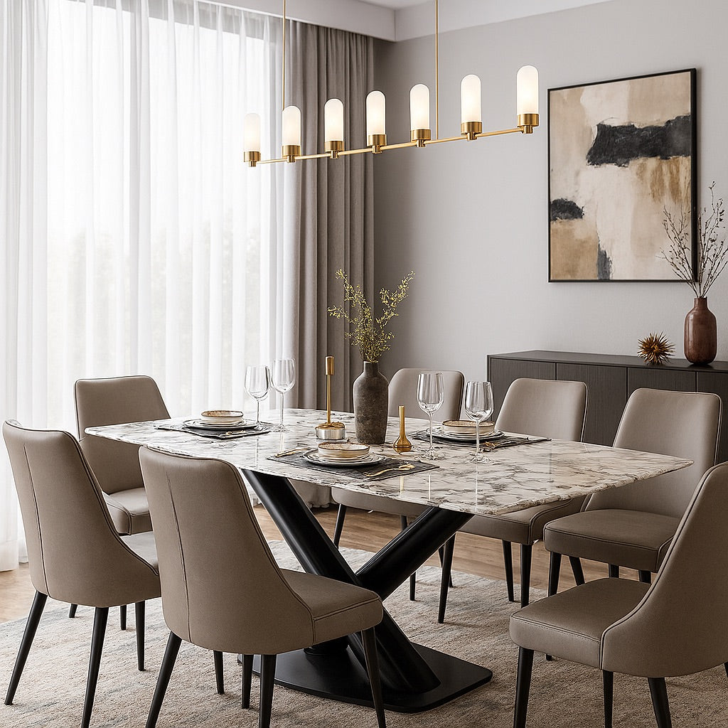 1.6m Siena Dining Table – Luxury Stone