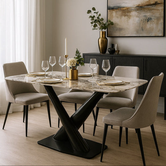 1.6m Siena Dining Table – Luxury Stone