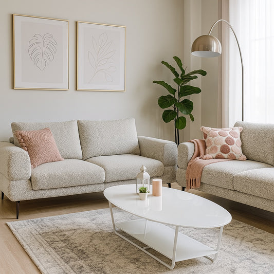 White Tempered Glass Coffee Table