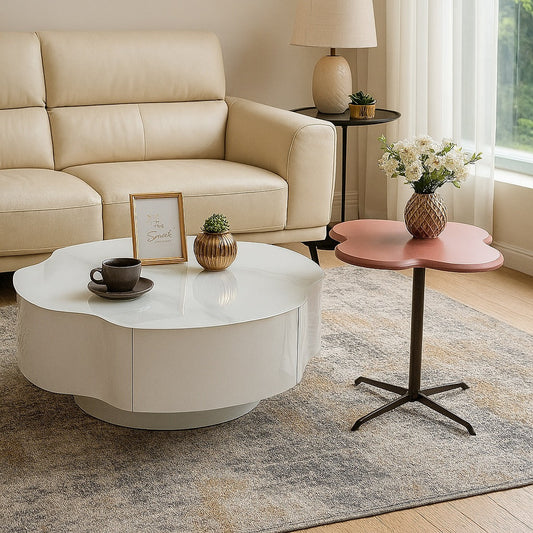 2pc Floral Swivel Coffee Table