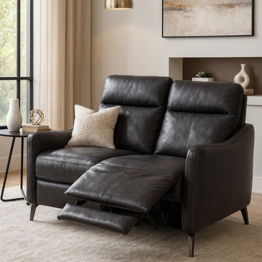 Italian Leather Recliner Loveseat