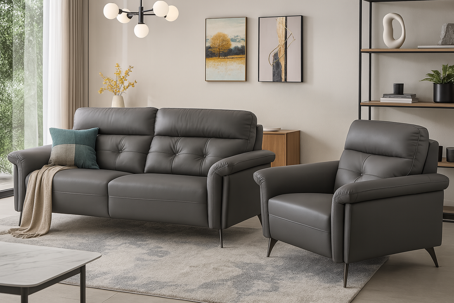 Sora Leather Sofa Collection
