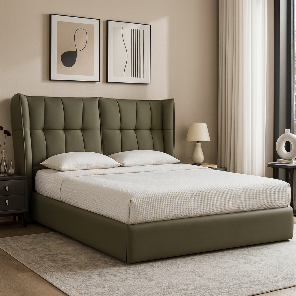 The Olive Wingback Bed